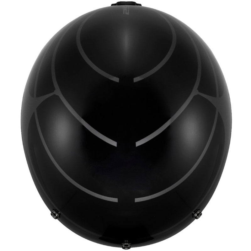 Casco da moto jet LS2 OF601 Bob II Cosmic nero-grigio lucido