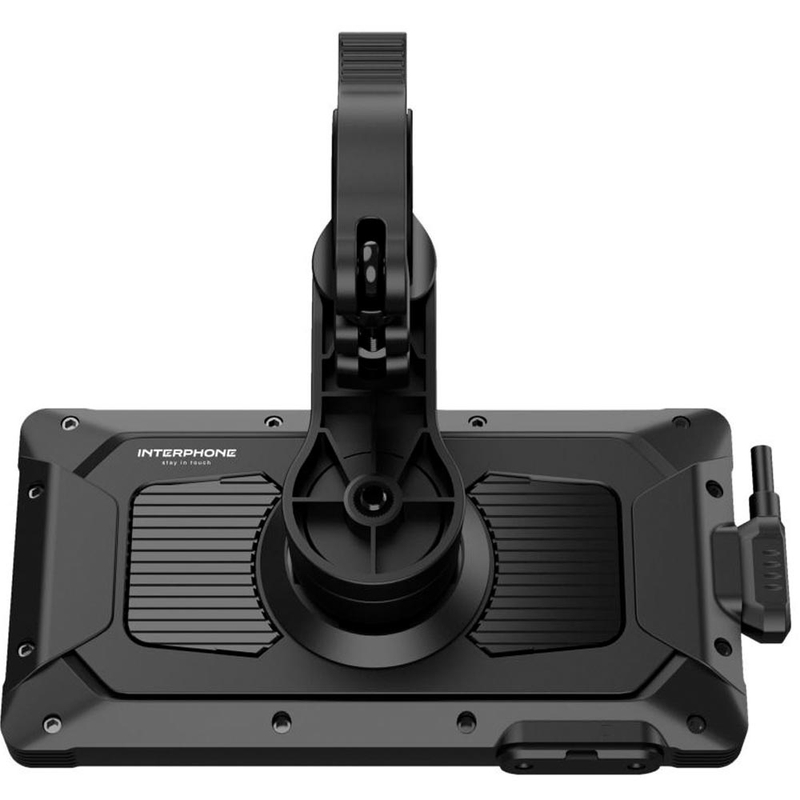 Schermo mirror per telefono da moto con vetro protettivo Interphone RideSync nero