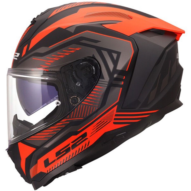 Casco integrale da moto LS2 FF817 Challenger II Dravix rosso opaco