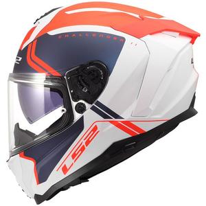 Casco integrale da moto LS2 FF817 Challenger II Titan bianco-blu-rosso opaco
