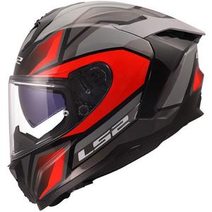 Casco integrale da moto LS2 FF817 Challenger II Viper grigio-rosso lucido