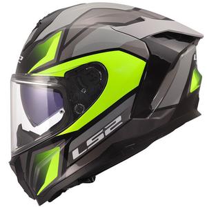 Casco integrale da moto LS2 FF817 Challenger II Viper grigio-giallo lucido