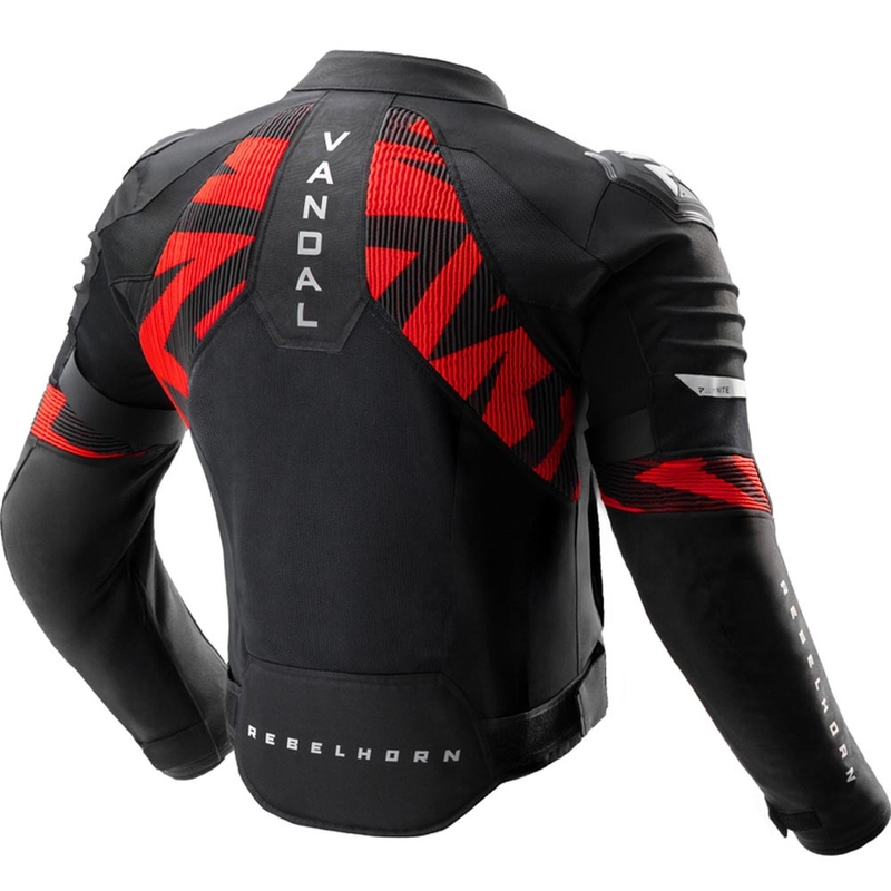 Giacca da moto Rebelhorn Vandal 2 Air nera-rossa