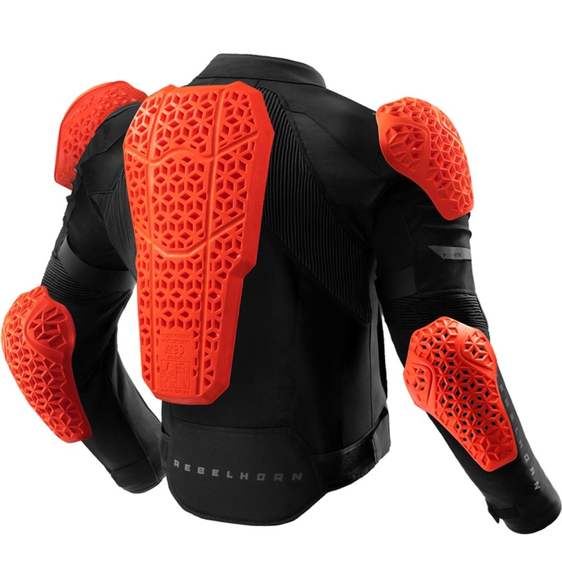 Giacca da moto Rebelhorn Vandal 2 Air nera-rossa