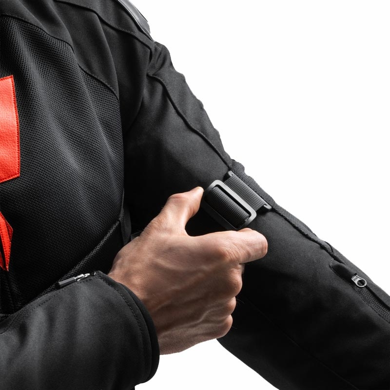 Giacca da moto Rebelhorn Vandal 2 Air nera-rossa