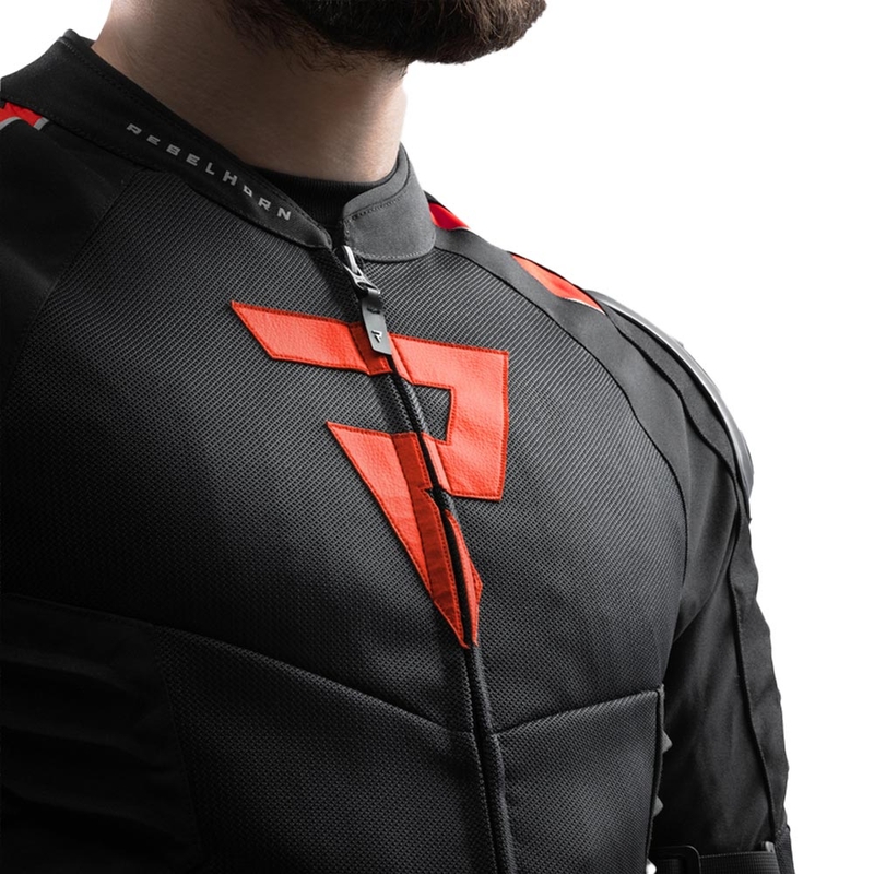Giacca da moto Rebelhorn Vandal 2 Air nera-rossa
