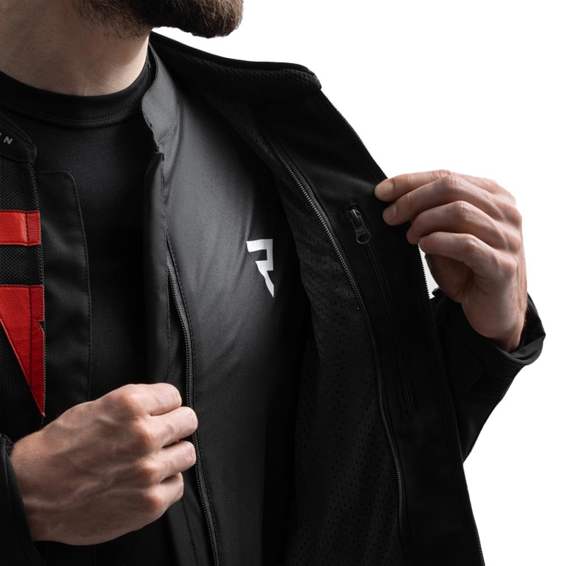 Giacca da moto Rebelhorn Vandal 2 Air nera-rossa