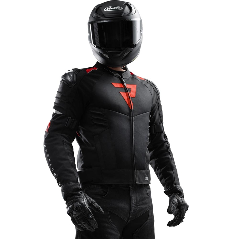 Giacca da moto Rebelhorn Vandal 2 Air nera-rossa
