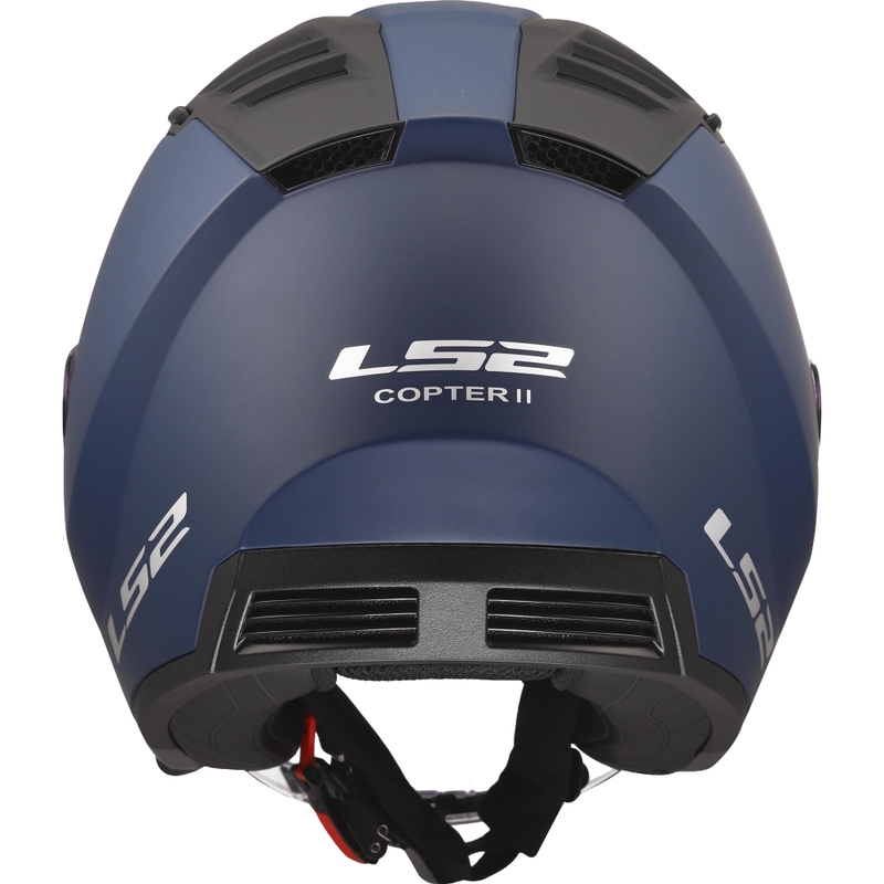 Casco da moto jet LS2 OF600 Copter II Solid blu opaco