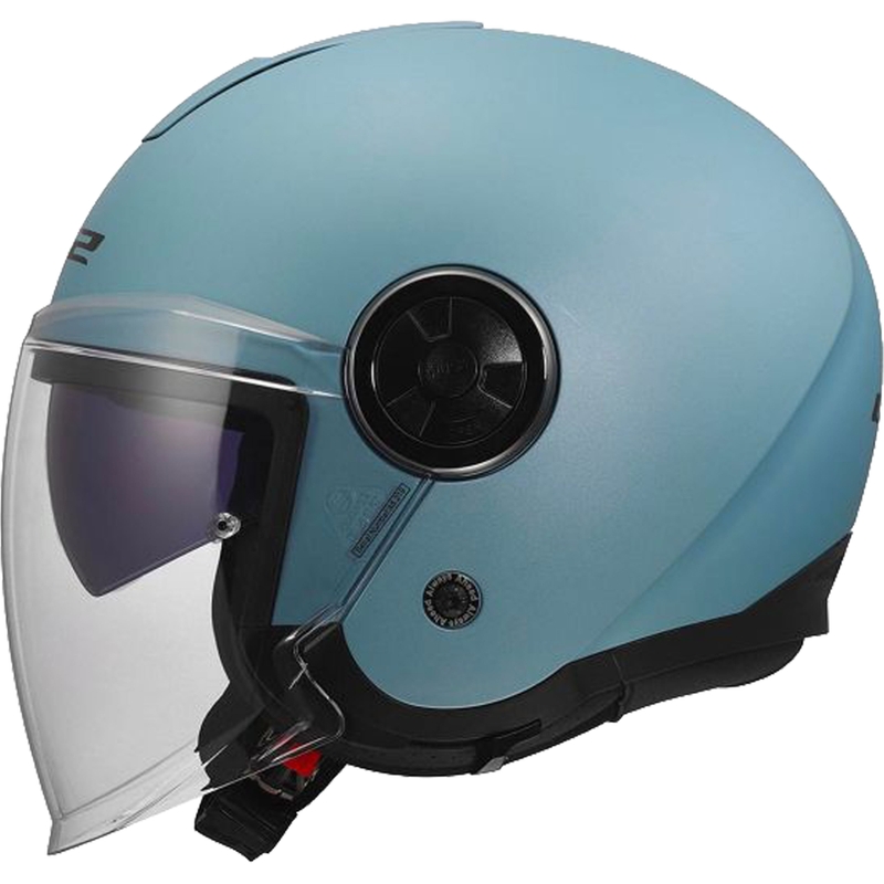 Casco da moto jet LS2 OF620 Classy Solid blu perla opaco