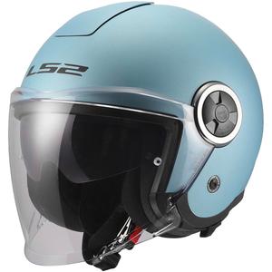 Casco da moto jet LS2 OF620 Classy Solid blu perla opaco
