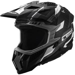 Casco da motocross LS2 MX703 X-Force Phantom nero opaco-grigio
