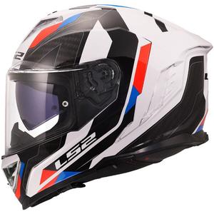 Casco integrale da moto LS2 FF818 Storm III Sports bianco-blu-rosso lucido