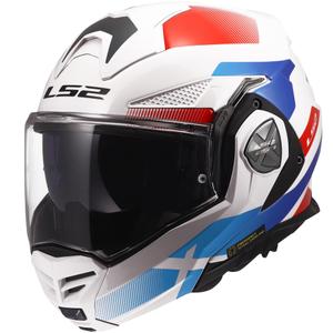 Casco moto modulare LS2 FF901 Advant X Nova bianco-blu-rosso lucido