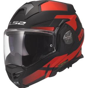 Casco moto modulare LS2 FF901 Advant X Nova nero opaco-rosso