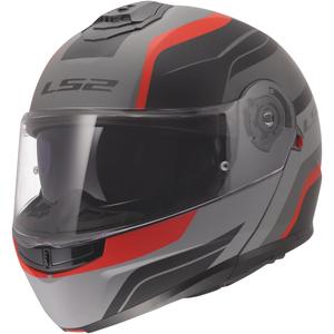 Casco modulare LS2 FF908 Strobe II Monza nero opaco-grigio-rosso