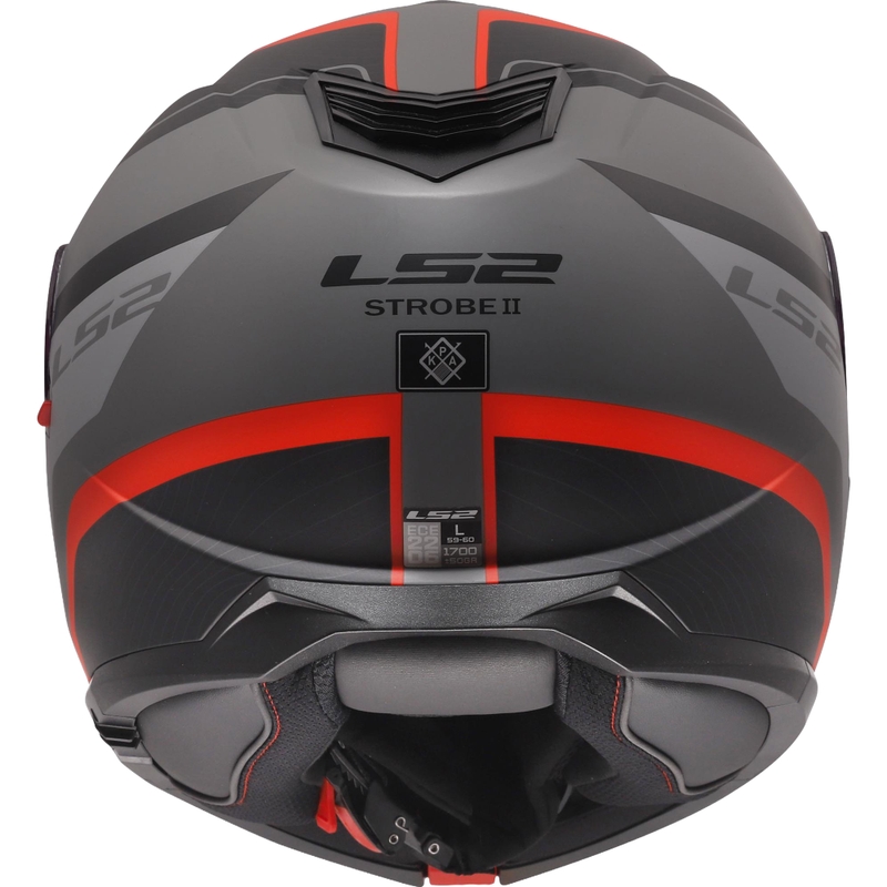 Casco modulare LS2 FF908 Strobe II Monza nero opaco-grigio-rosso