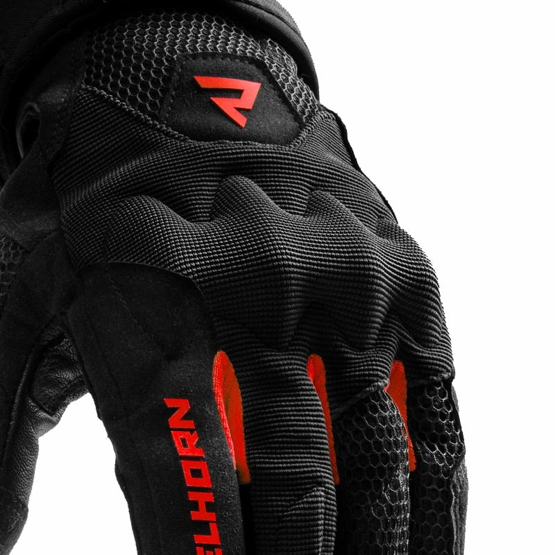 Guanti da moto da donna Rebelhorn Core nero-rosso