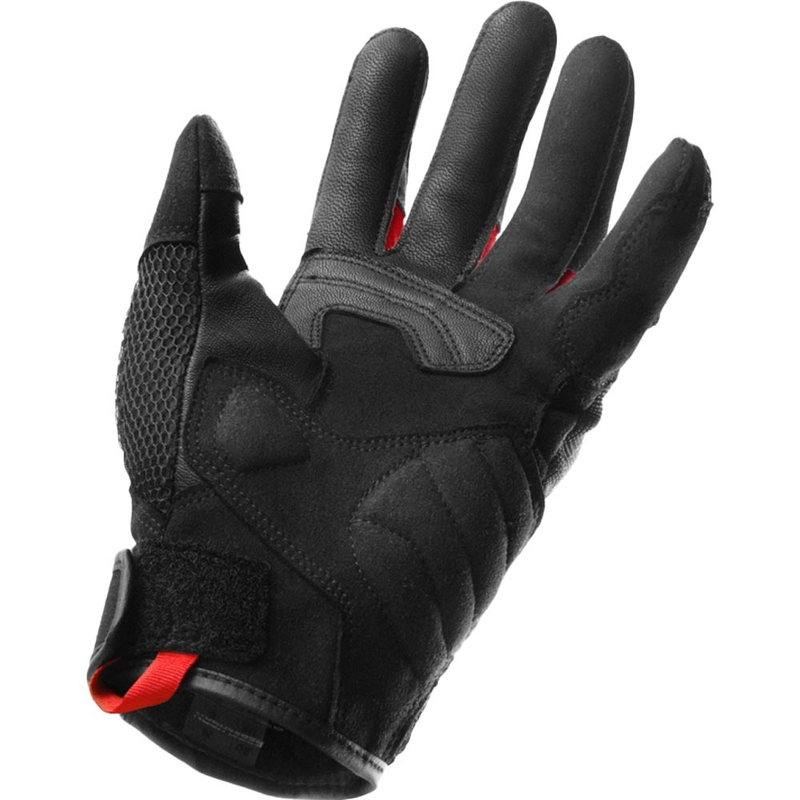 Guanti da moto Rebelhorn Core neri-rossi