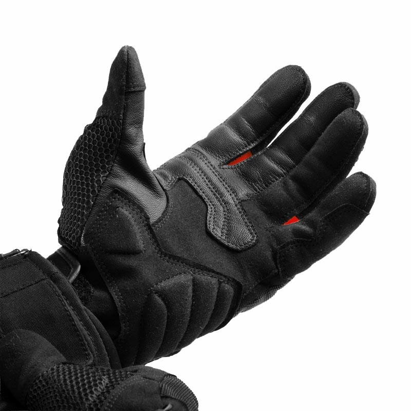 Guanti da moto Rebelhorn Core neri-rossi