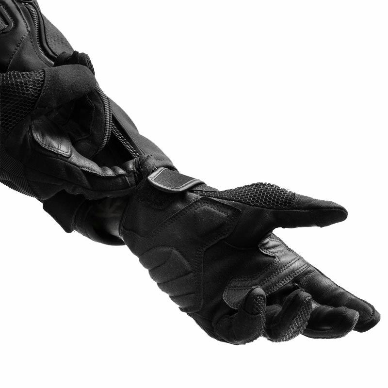 Guanti da moto Rebelhorn Core nero-grigio-giallo fluo
