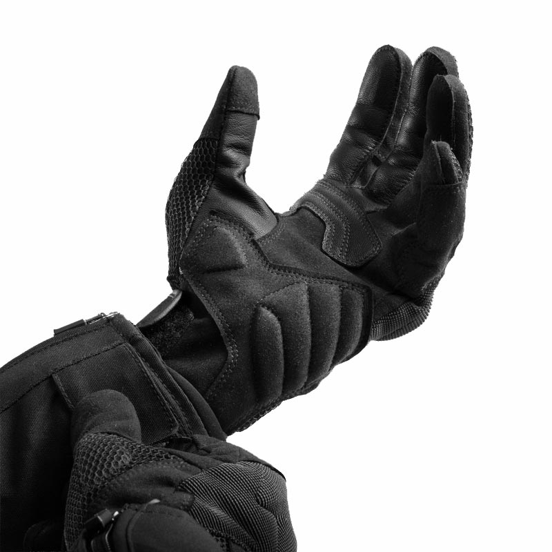 Guanti da moto Rebelhorn Core nero-grigio-giallo fluo