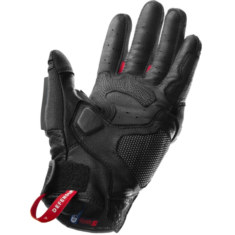 Guanti da moto Rebelhorn Defender neri-rossi