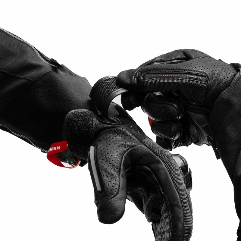 Guanti da moto Rebelhorn Defender neri-rossi
