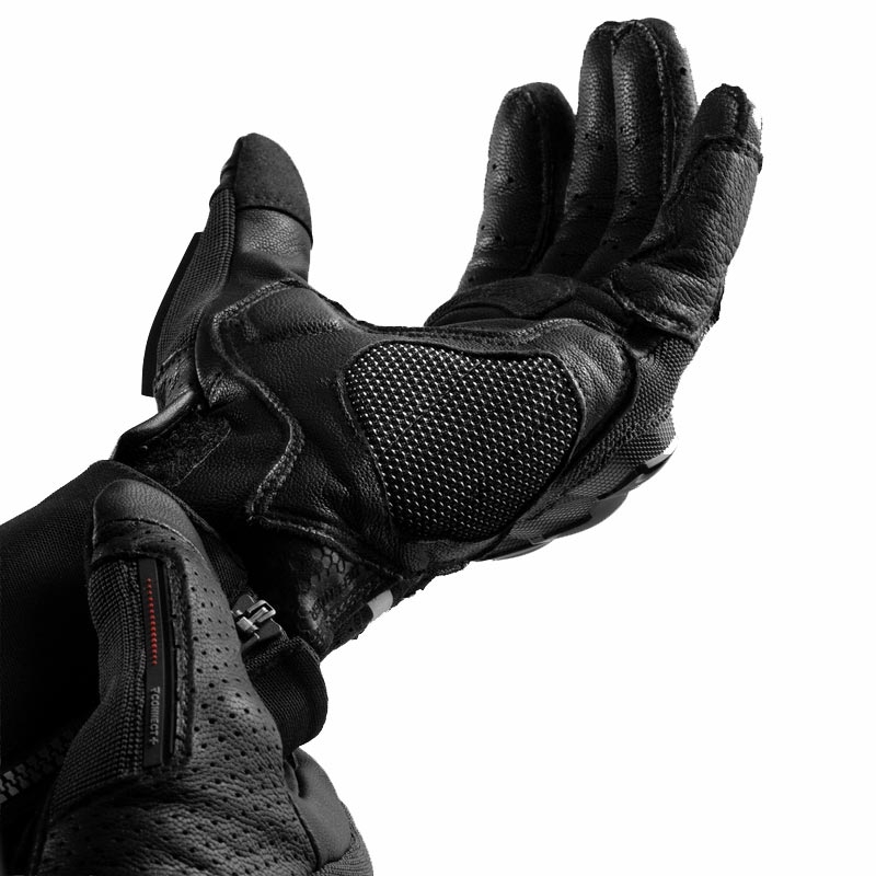 Guanti da moto Rebelhorn Defender neri-rossi