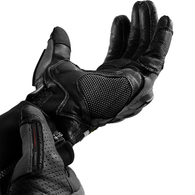 Guanti da moto Rebelhorn Defender nero-grigio-giallo fluo