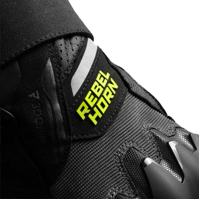 Guanti da moto Rebelhorn Defender nero-grigio-giallo fluo