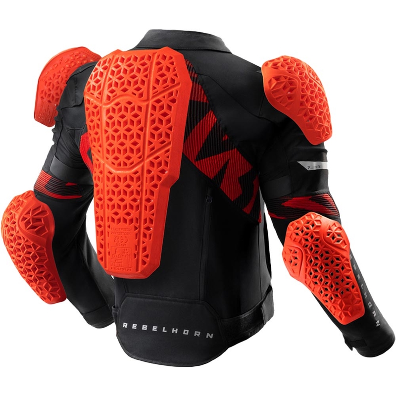 Giacca da moto Rebelhorn Vandal 2 nera-rossa