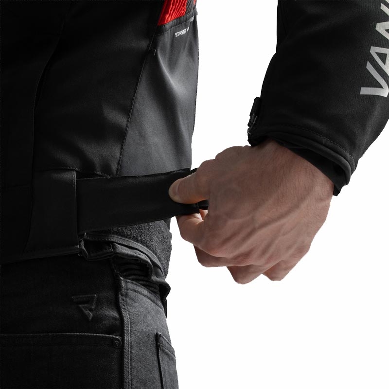 Giacca da moto Rebelhorn Vandal 2 nera-rossa