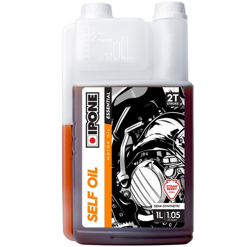 Olio benzina Ipone Self Oil 2T con dosatore 1 l fragola