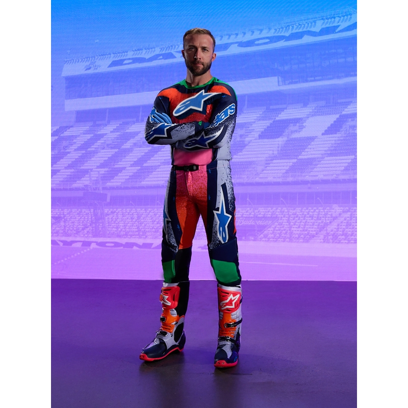 Stivali da motocross Alpinestars TECH 10 Limited Edition Records di colore nero