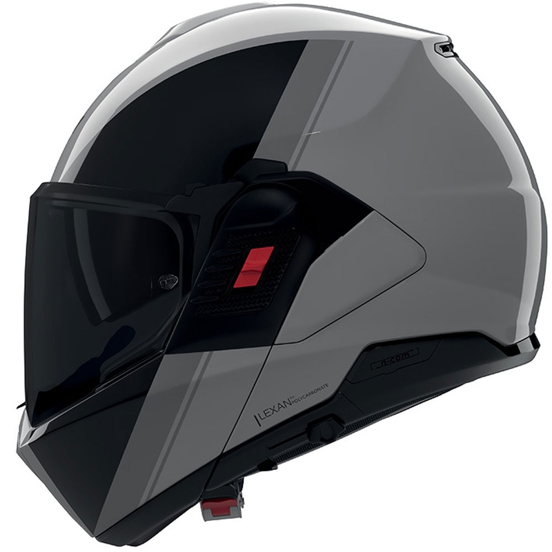 Casco apribile da moto Nolan N120-1 Verniciatura Speciale 355 grigio-nero lucido