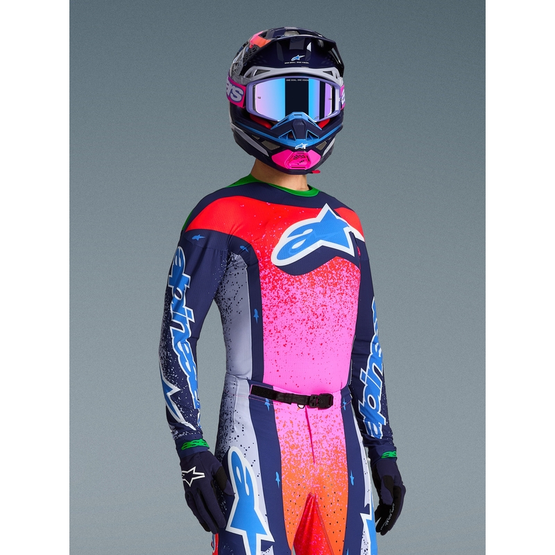 Maglia da motocross Alpinestars Supertech Limited Edition Records - Grigia