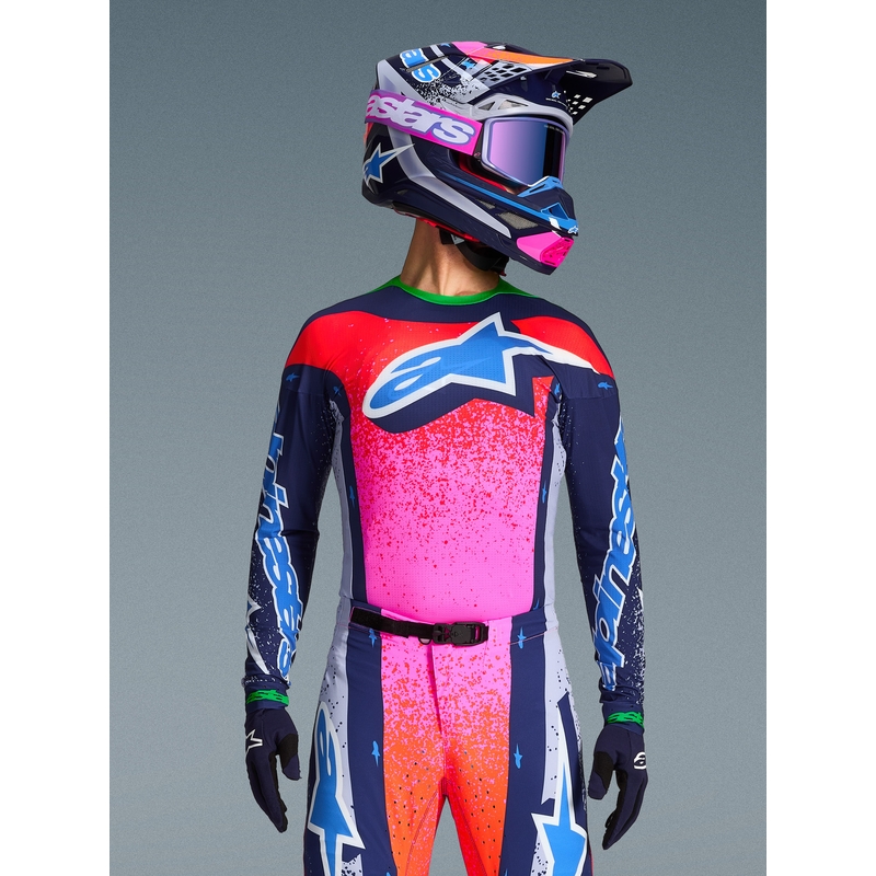 Maglia da motocross Alpinestars Supertech Limited Edition Records - Grigia