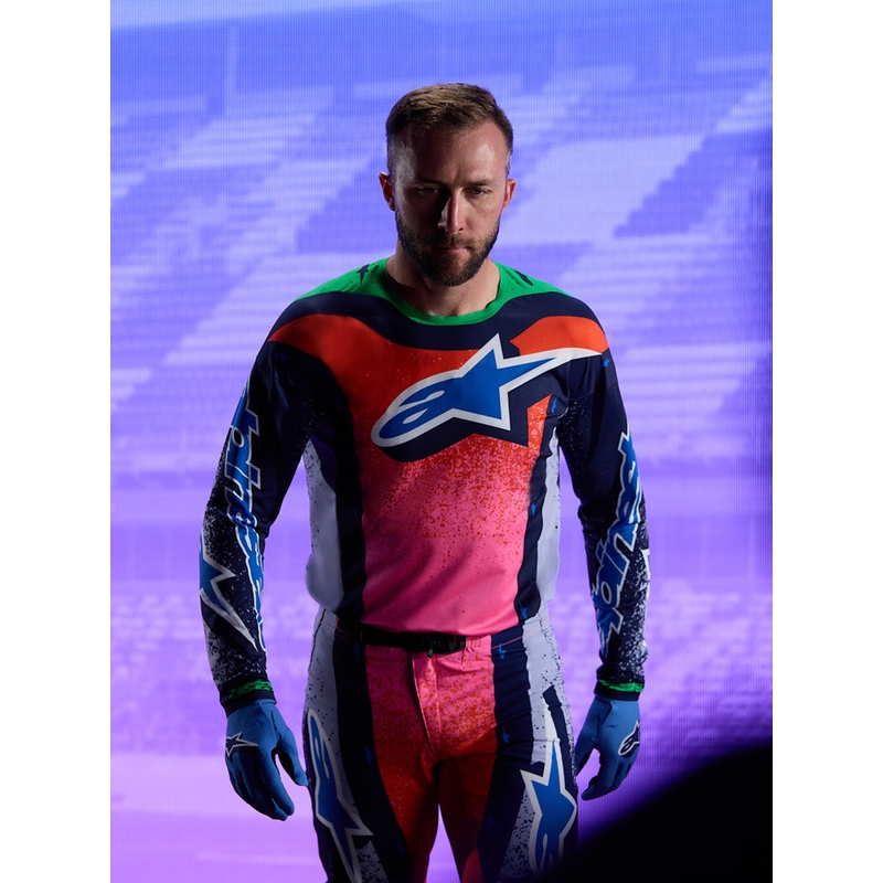 Pantaloni da motocross Alpinestars Supertech Limited Edition Records grigi