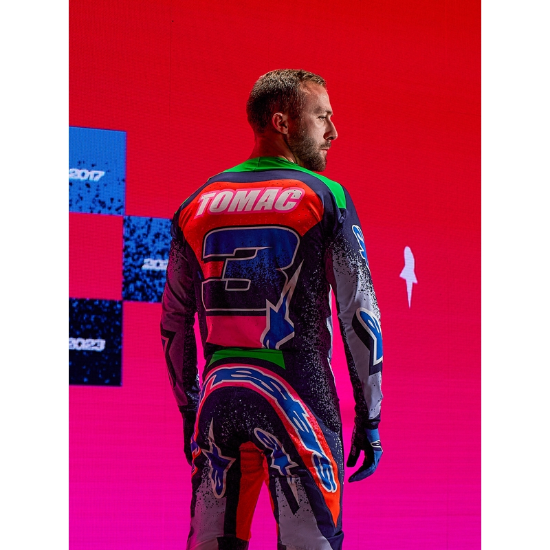 Pantaloni da motocross Alpinestars Supertech Limited Edition Records grigi