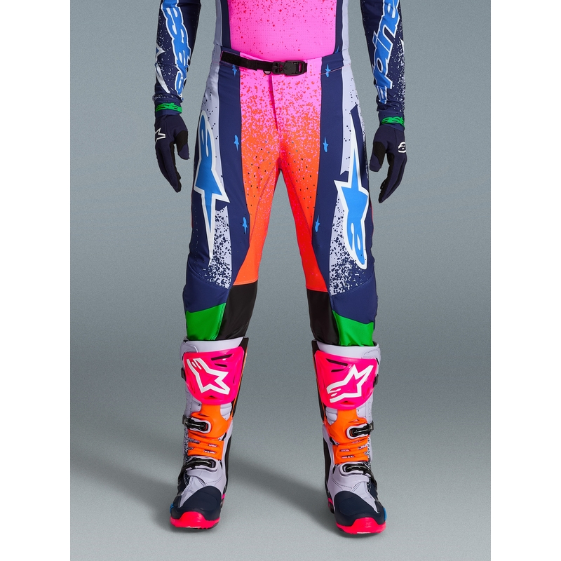 Pantaloni da motocross Alpinestars Supertech Limited Edition Records grigi
