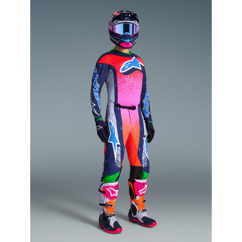 Pantaloni da motocross Alpinestars Supertech Limited Edition Records grigi