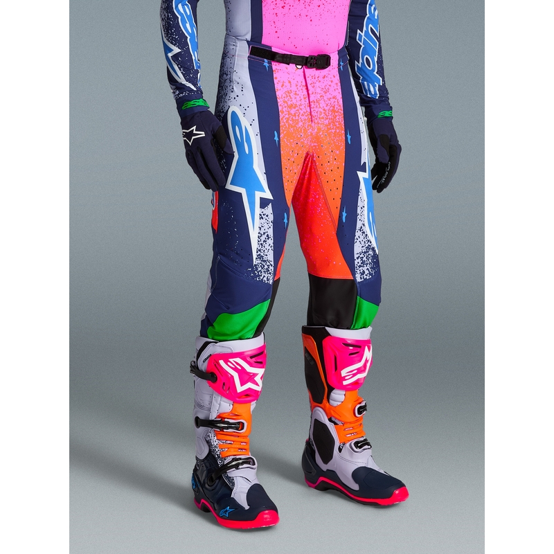 Pantaloni da motocross Alpinestars Supertech Limited Edition Records grigi