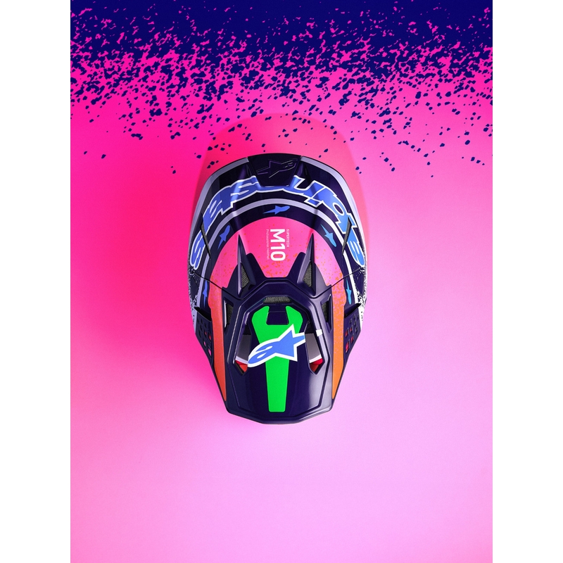 Casco da motocross Alpinestars Supertech S-M10 Limited Edition Records Grigio