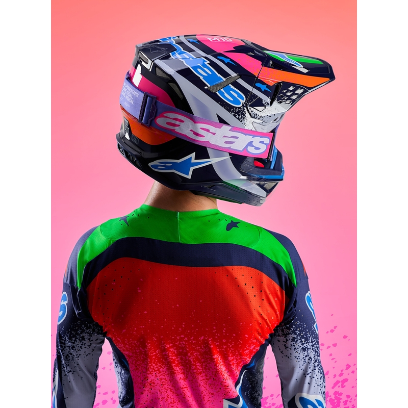 Casco da motocross Alpinestars Supertech S-M10 Limited Edition Records Grigio