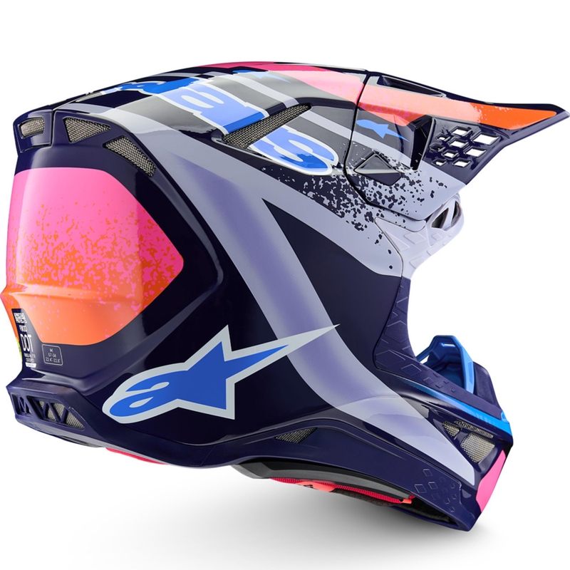 Casco da motocross Alpinestars Supertech S-M10 Limited Edition Records Grigio