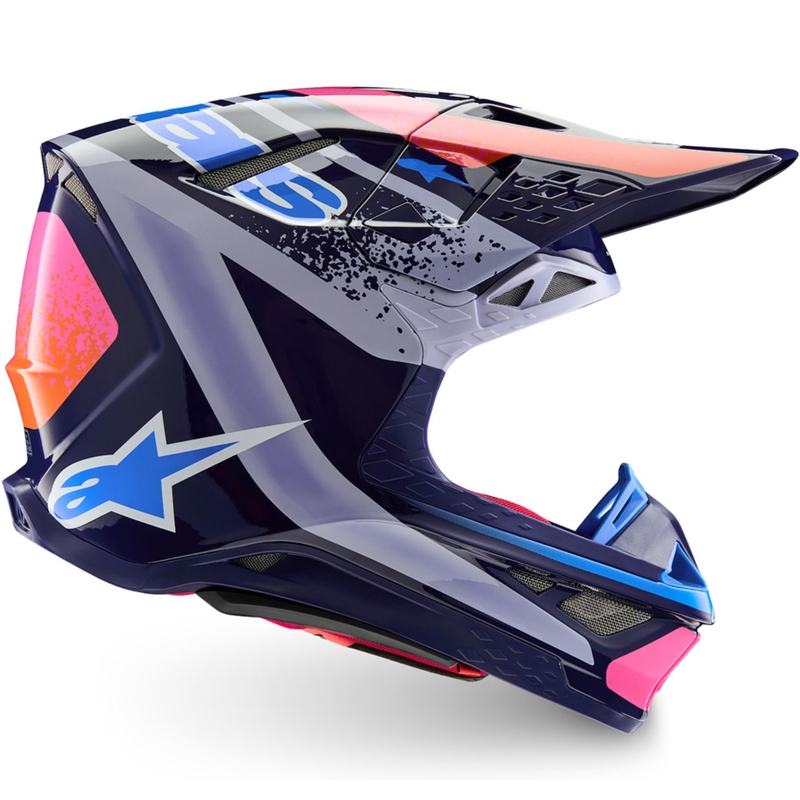 Casco da motocross Alpinestars Supertech S-M10 Limited Edition Records Grigio