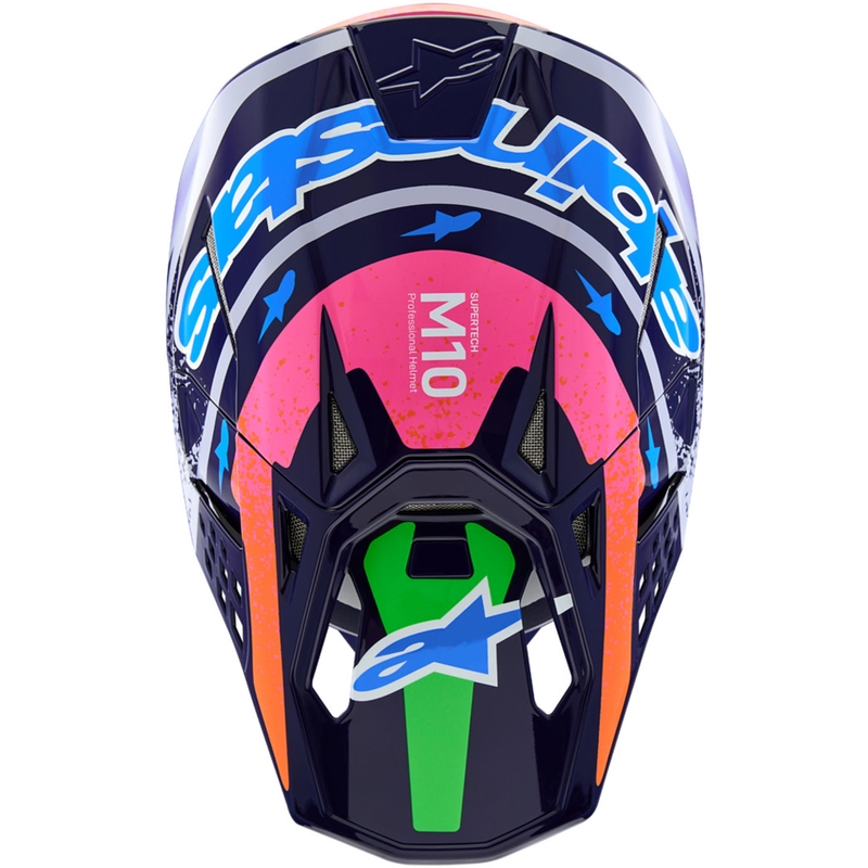 Casco da motocross Alpinestars Supertech S-M10 Limited Edition Records Grigio