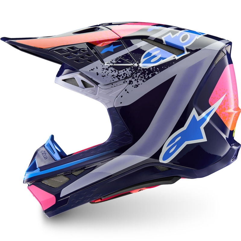 Casco da motocross Alpinestars Supertech S-M10 Limited Edition Records Grigio