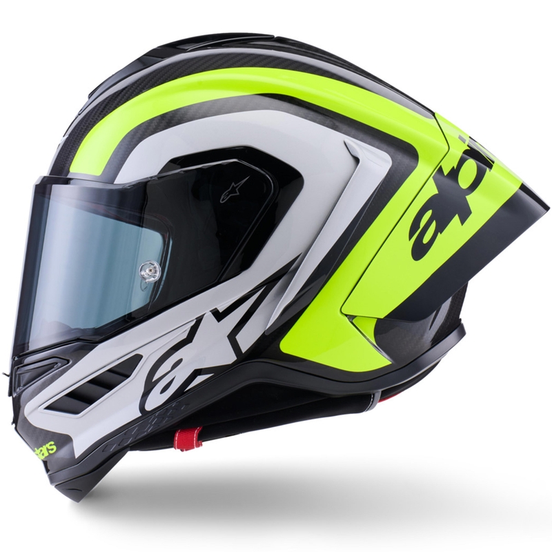Casco integrale da moto Alpinestars Supertech R10 Arius nero-giallo fluo-bianco